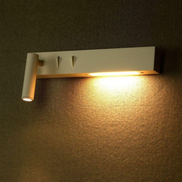 V-TAC fali LED olvasólámpa fehér 3+6W meleg fehér - SKU 211488
