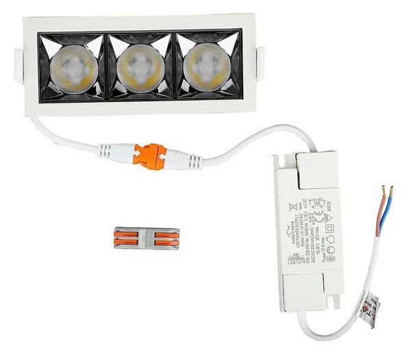 V-TAC süllyeszthető 12° mélysugárzó LED lámpa 12W hideg fehér - SKU 973