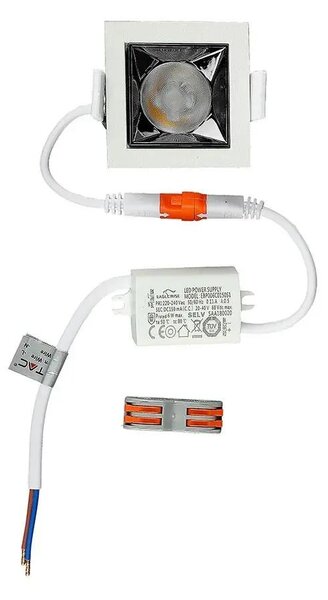 V-TAC süllyeszthető 12° mélysugárzó LED lámpa 4W hideg fehér - SKU 970