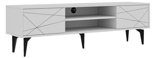 Brendon TV-állvány, fehér, 160 cm