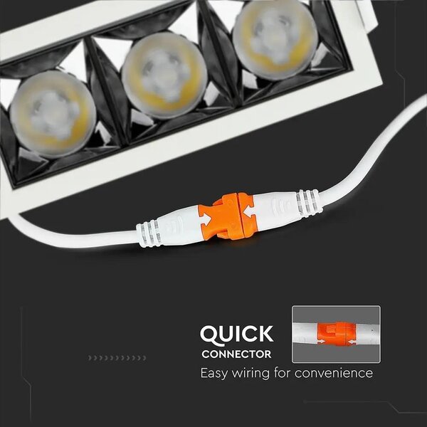 V-TAC süllyeszthető 12° mélysugárzó LED lámpa 12W hideg fehér - SKU 973