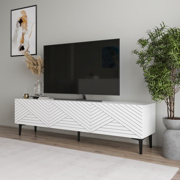 Felix TV-állvány, fehér, 160 cm