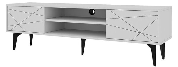 Brendon TV-állvány, fehér, 160 cm