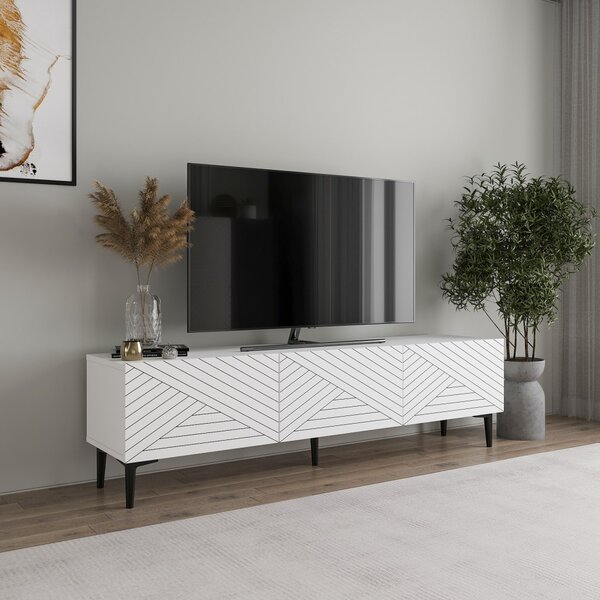 Felix TV-állvány, fehér, 160 cm