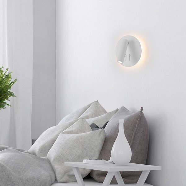 V-TAC fali LED COB olvasólámpa fehér 3+6W meleg fehér - SKU 211489