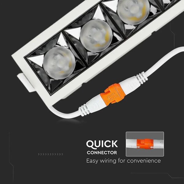V-TAC süllyeszthető 12° mélysugárzó LED lámpa 20W meleg fehér - SKU 981