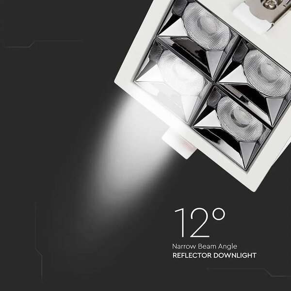 V-TAC süllyeszthető 12° mélysugárzó LED lámpa 16W hideg fehér - SKU 976