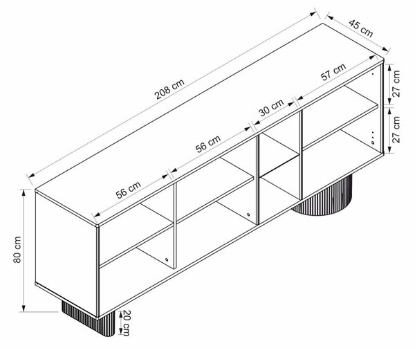 Valento komód, 208 cm – TR506MNR4456