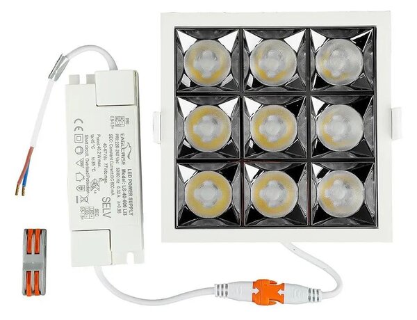 V-TAC süllyeszthető 12° mélysugárzó LED lámpa 36W meleg fehér - SKU 984