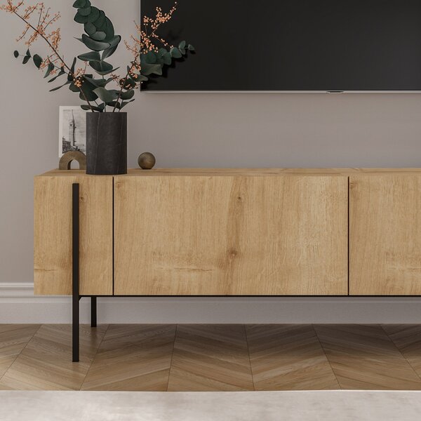 Herman TV-állvány, zafír tölgy, 160 cm