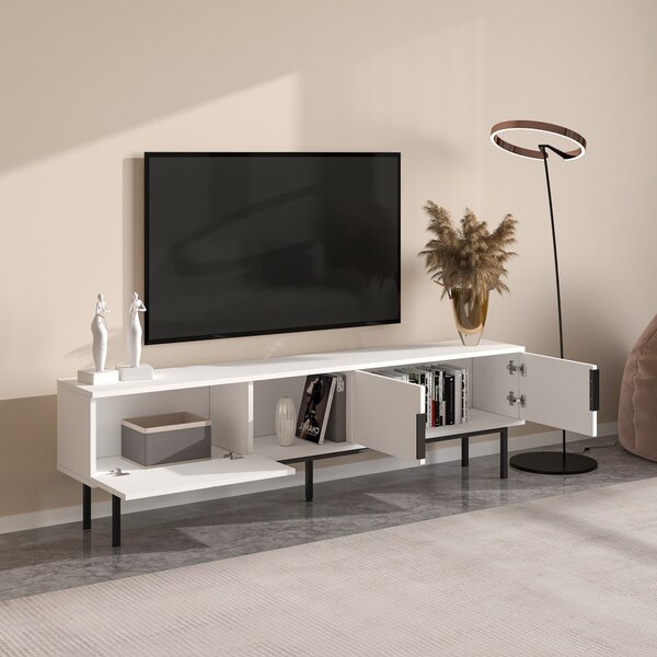 Ramsey TV-állvány, fehér, 180 cm