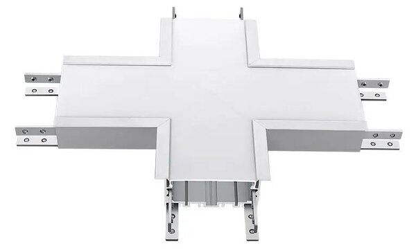 V-TAC ezüst, 70mm X alakú toldó süllyeszthető lineáris LED lámpákhoz 16W természetes fehér - SKU 394