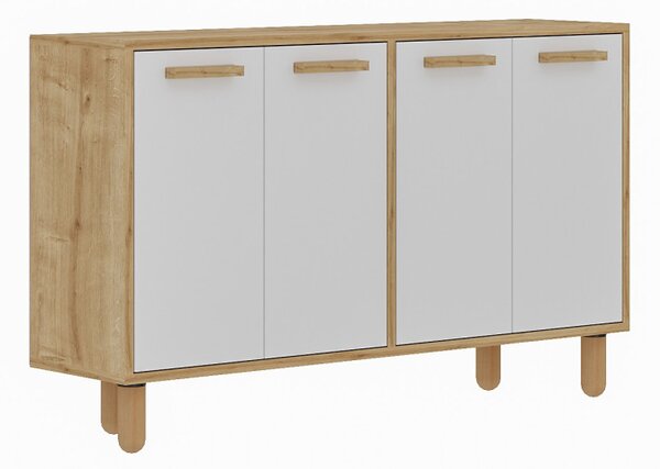 Venedik komód, zafír tölgy-fehér, 120 cm