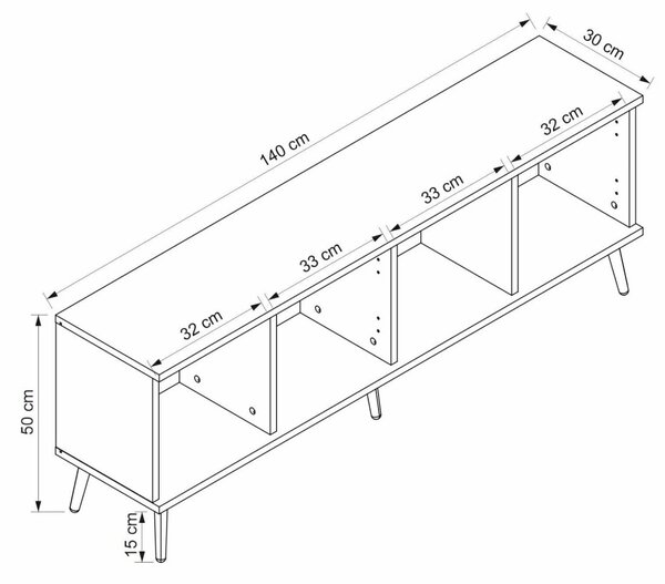 Clera TV-állvány, 140 cm