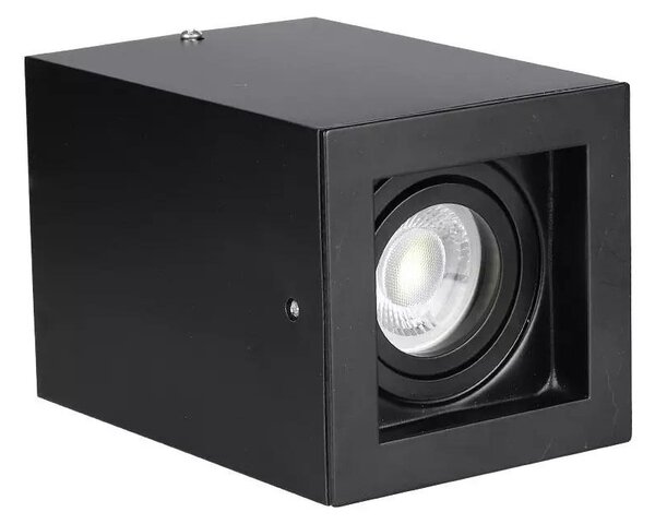 V-TAC GU10 LED falon kívüli fekete lámpatest - SKU 3631