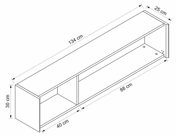 Maren TV-állvány, 134 cm