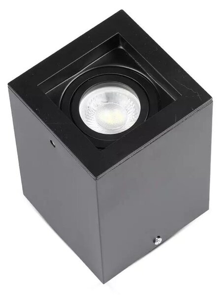 V-TAC GU10 LED falon kívüli fekete lámpatest - SKU 3631