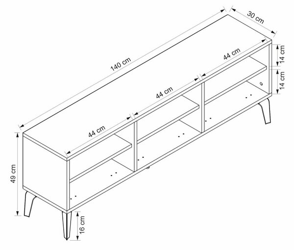 Lora TV-állvány, 140 cm
