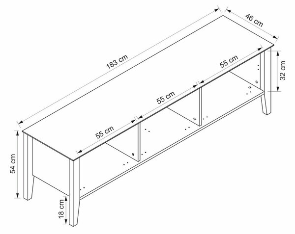 Marlo TV-állvány, 183 cm – TR506MNR4508