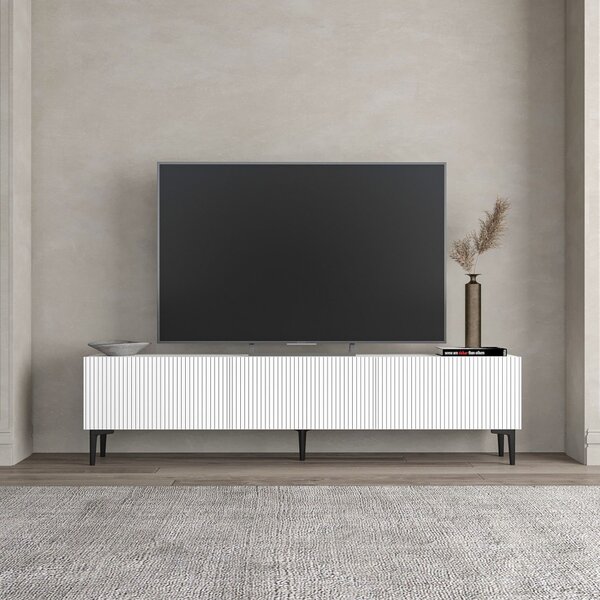 Oscar TV-állvány, fehér, 180 cm
