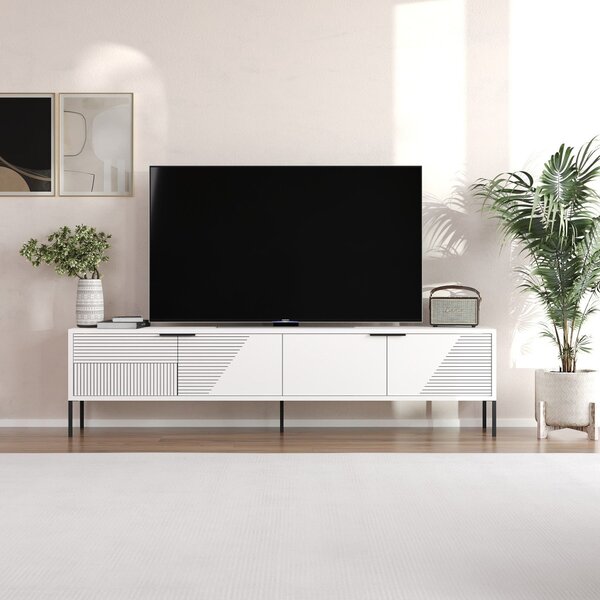 TV-állvány, fehér, 180 cm – TR327ODS1316