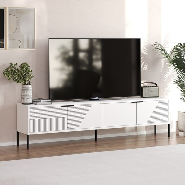TV-állvány, fehér, 180 cm – TR327ODS1316