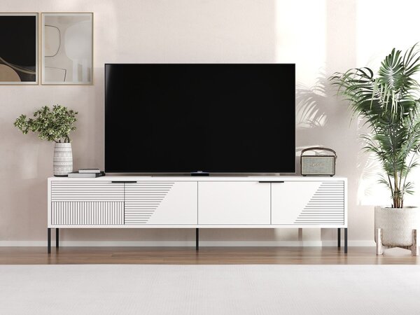 TV-állvány, fehér, 180 cm – TR327ODS1316