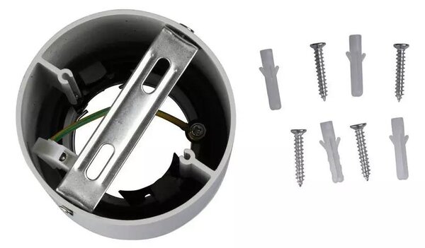 V-TAC GU10 LED falon kívüli fehér lámpatest, IP54 védelemmel - SKU 3669