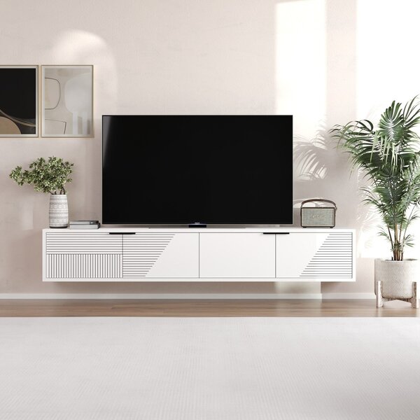 Parla TV-állvány, fehér, 180 cm