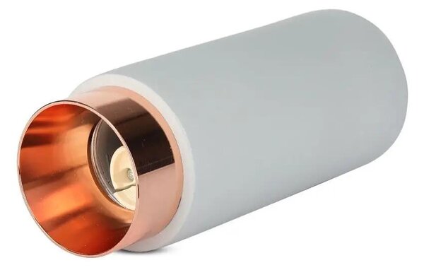 V-TAC GU10 LED falon kívüli lámpatest, szürke+rózsaarany - SKU 3137