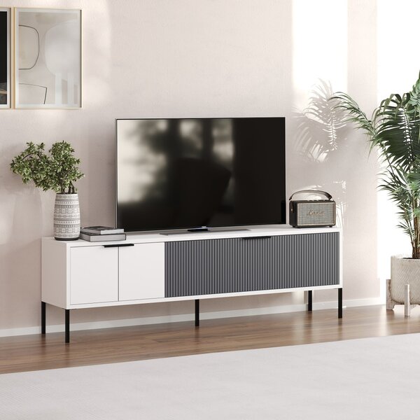 Noah TV-állvány, fehér-antracit, 150 cm