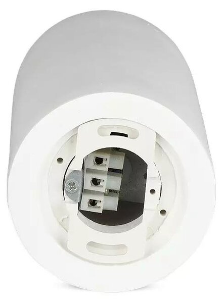 V-TAC GU10 LED falon kívüli lámpatest, fehér+króm - SKU 3114