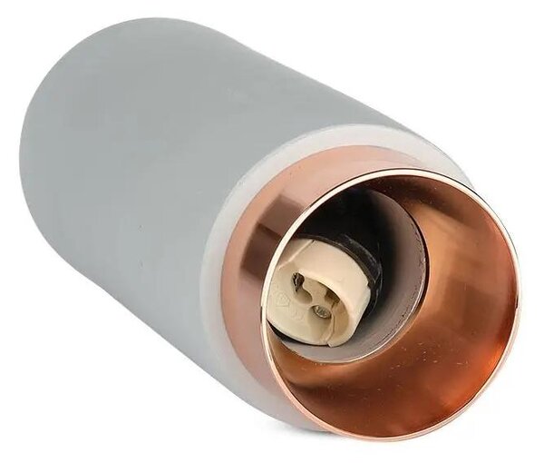 V-TAC GU10 LED falon kívüli lámpatest, szürke+rózsaarany - SKU 3137