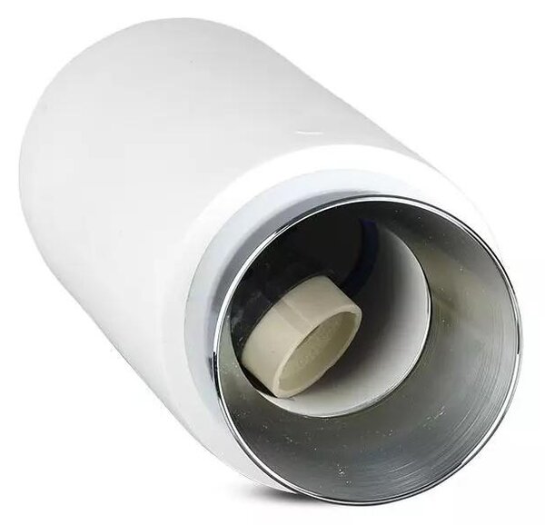 V-TAC GU10 LED falon kívüli lámpatest, fehér+króm - SKU 3114