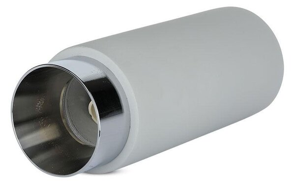 V-TAC GU10 LED falon kívüli lámpatest, szürke+króm - SKU 3138