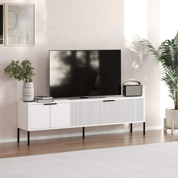 Noah TV-állvány, fehér, 150 cm – TR327ODS1318