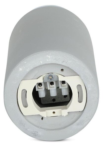 V-TAC GU10 LED falon kívüli lámpatest, szürke+króm - SKU 3138