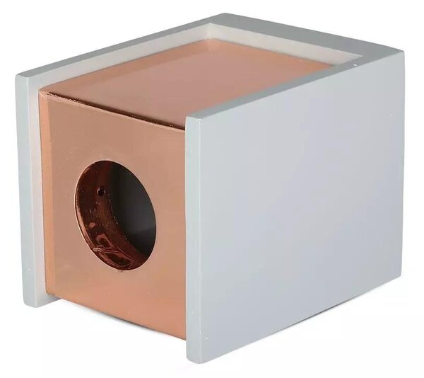 V-TAC GU10 LED falon kívüli lámpatest, szürke+rózsaarany - SKU 3141