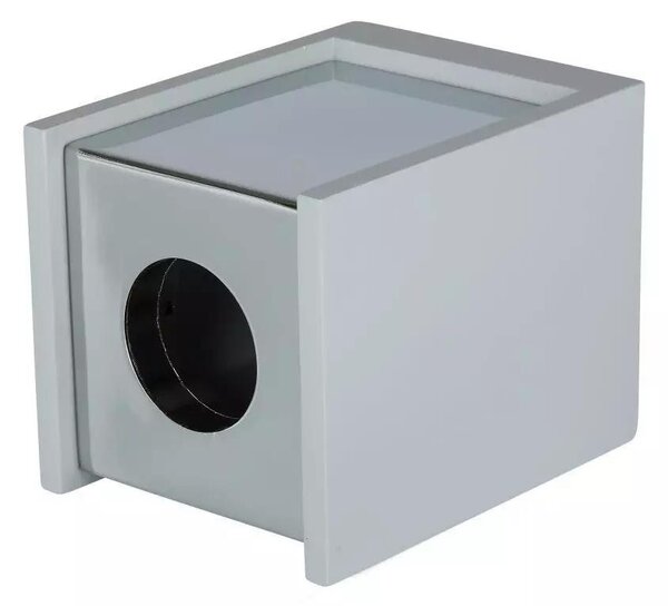 V-TAC GU10 LED falon kívüli lámpatest, szürke+króm - SKU 3142