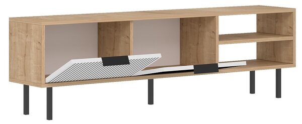 Venus TV-állvány, zafír tölgy-fehér, 150 cm