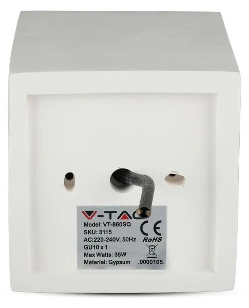 V-TAC GU10 LED falon kívüli lámpatest, fehér+rózsaarany - SKU 3115