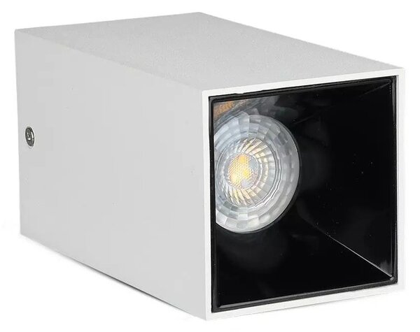 V-TAC GU10 LED falon kívüli lámpatest, fehér+fekete - SKU 8584