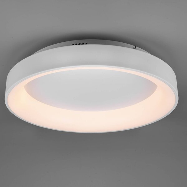 Trio Lighting LED mennyezeti lámpa Girona távirá., fehér színben, dimmelhető, Fehér / opál, Nappali / Étkező, fém, Modern