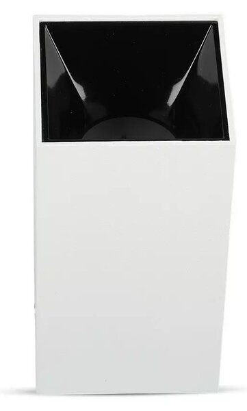 V-TAC GU10 LED falon kívüli lámpatest, fehér+fekete - SKU 8584