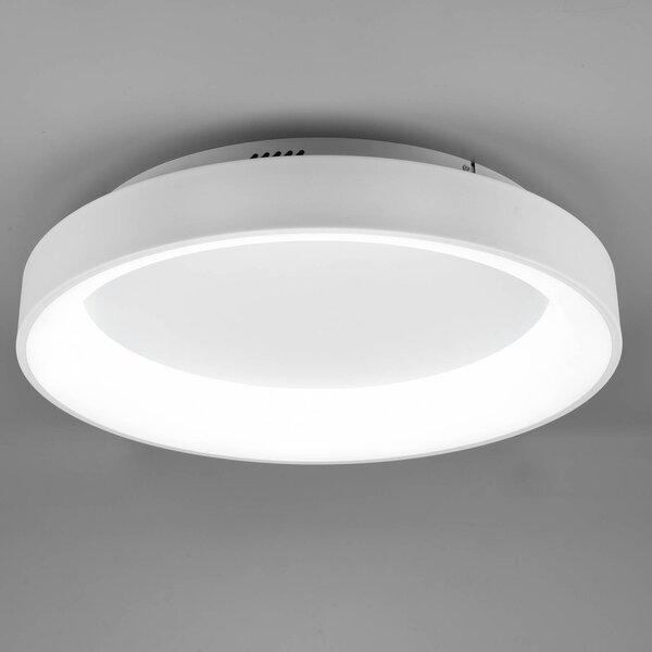 Trio Lighting LED mennyezeti lámpa Girona távirá., fehér színben, dimmelhető, Fehér / opál, Nappali / Étkező, fém, Modern