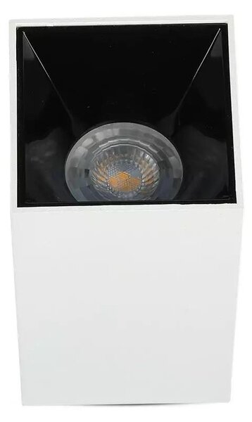 V-TAC GU10 LED falon kívüli lámpatest, fehér+fekete - SKU 8584