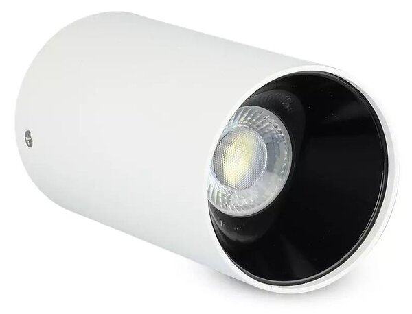 V-TAC GU10 LED falon kívüli lámpatest, fehér+fekete - SKU 8589