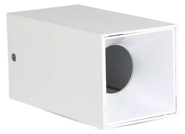 V-TAC GU10 LED falon kívüli lámpatest, fehér+fehér - SKU 8583