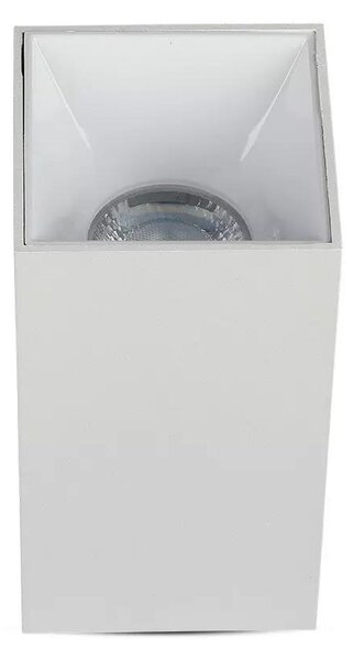 V-TAC GU10 LED falon kívüli lámpatest, fehér+fehér - SKU 8583
