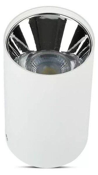 V-TAC GU10 LED falon kívüli lámpatest, fehér+króm - SKU 8590